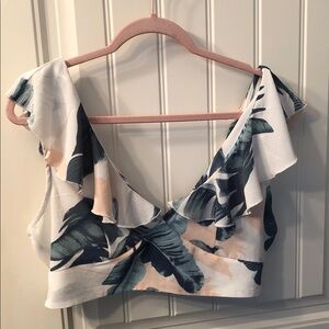 55.  Revamped Tropical Print Crop